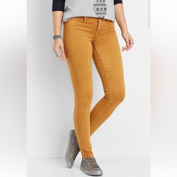 Maurice’s Yellow High Waisted Jeggings Size 18W Reg (Hemmed to Petite Length) - Picture 6 of 10